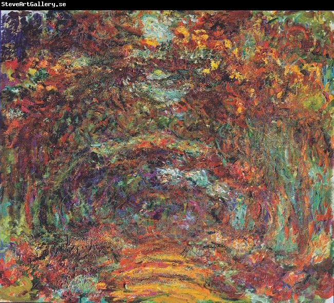Claude Monet The rose-way in Giverny